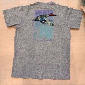 Southern Marsh Heather Gray Pocket Tee with Duck Graphic Size M